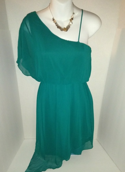 Sweet Storm turquoise chiffon dr… - Picture 1 of 6